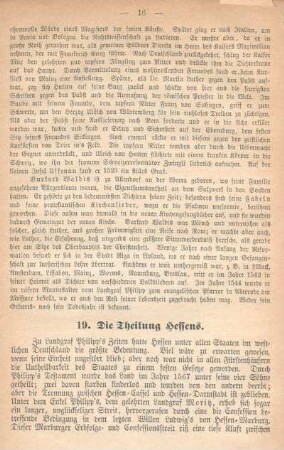 19. Die Theilung Hessens.
