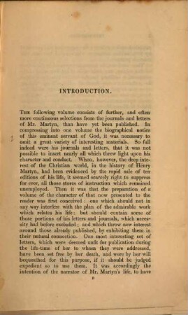 Journals and letters of the Rev. Henry Martyn : in two volumes, 1