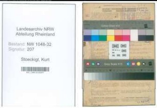 Entnazifizierung Kurt Stoeckigt , geb. 08.07.1893 (Beamter)