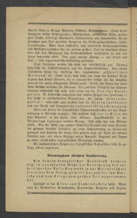 Birmingham fürchtet Konkurrenz