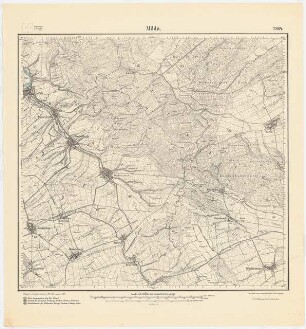 Messtischkarte von Eisenach Zum Projekt gehörend: Hermann Jansen: Messtischkarte, Teilblatt 2864 (Mihla) 1:25000