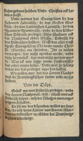 Von der Döpe.
