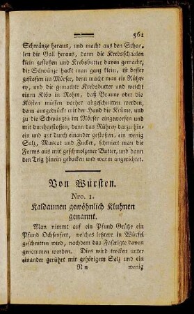 Von Würsten.