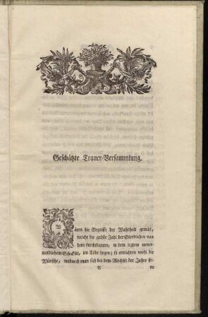 Geschätzte Trauer-Versammlung.