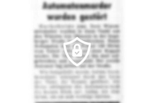 Automatenmarder wurden gestört