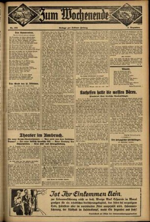 Zweite Ausgabe vom Sonntag, den 03. Dezember 1933.