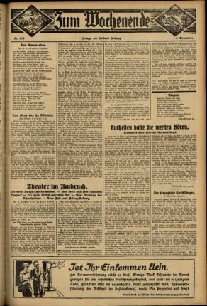 Zweite Ausgabe vom Sonntag, den 03. Dezember 1933.