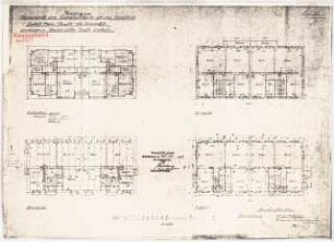 Luisenhaus, Berlin-Lankwitz Zum Projekt gehörend: Franz Böhmer (?), . Umbau: Grundriss Keller-, Erd-, Ober- und Dachgeschoss 1:100
