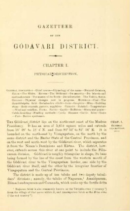 Chapter I. Physical description