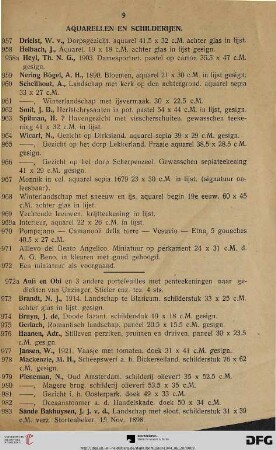 Aquarellen en Schilderijen (Nr. 957-991)
