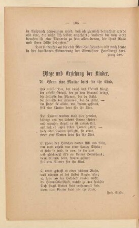 Pflege und Erziehung der Kinder