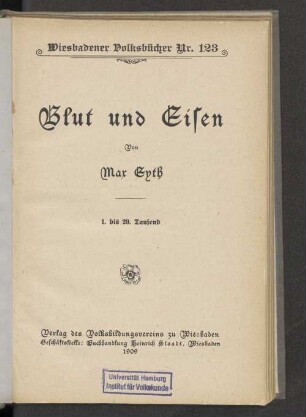 Blut und Eisen