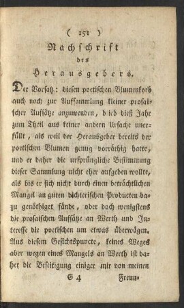 Nachschrift des Herausgebers