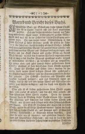 Vorred und Bericht dieses Buchs