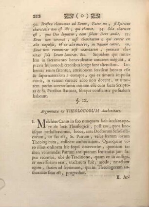 § IX. Argumenta ex THEOLOGORUM Authoritate.