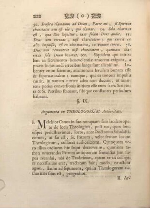 § IX. Argumenta ex THEOLOGORUM Authoritate.