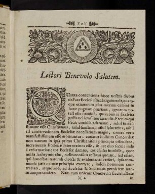 Lectori Benevolo Salutem