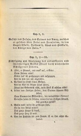 Praktischer Commentar über die Propheten des Alten Bundes mit exegetischen und kritischen Anmerkungen, 1,1. Jesaja ; 1. Th. Auslegung von Cap. 1 - 33