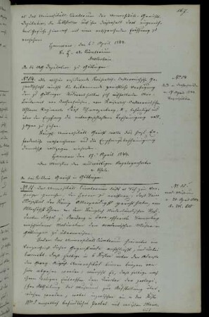 Aushändigung einer gerichtlichen Verfügung an den Studierenden von Dachenhausen auf Wunsch der österreichischen Gesandschaft.