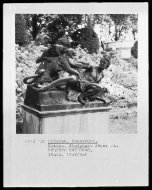 Schäfer mit Panther und Hund