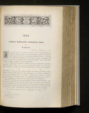 1894. Synthese hydroxylirter aromatischer Basen.