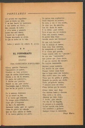 El fonógrafo : (Cifra)