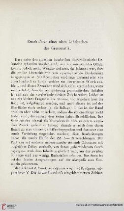 8: Bruchstücke eines alten Lehrbuches der Grammatik