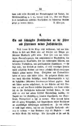 Ein und sechszigstes Sendschreiben an die Lehrer und Lehrerinnen meines Aufsichtskreises