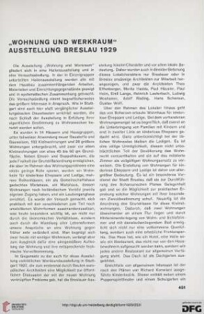 4: "Wohnung und Werkraum" Ausstellung Breslau 1929