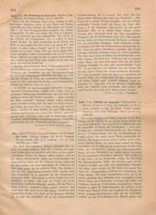 173-174 [Rezension] Bier, August, Die Seele