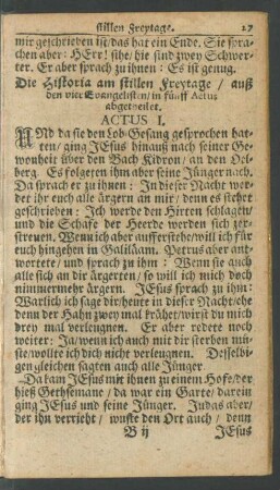 Die Historia am stillen Freytage / auß den vier Evangelisten / in fünff Actus abgetheilet