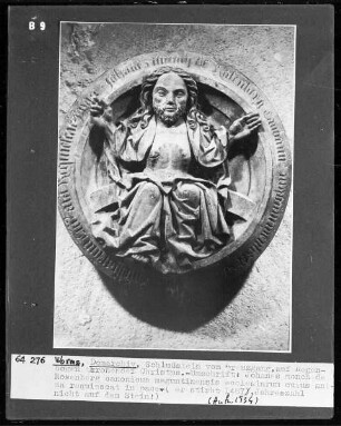 Schlussstein mit thronendem Christus