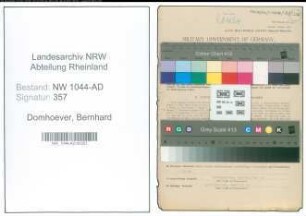Entnazifizierung Bernhard Domhoever , geb. 14.10.1900 (Strassenwaerter)