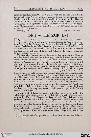Der Wille zur Tat