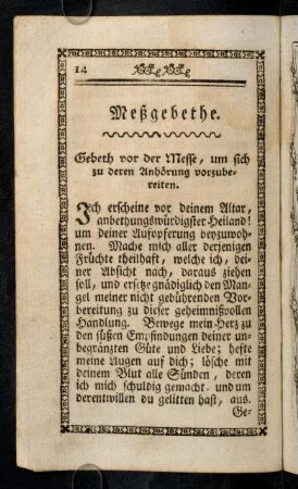 14-48, Meßgebethe.
