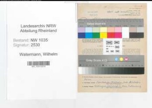 Entnazifizierung Wilhelm Watermann , geb. 16.08.1904 (Steiger)