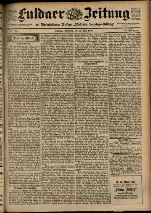Zweite Ausgabe vom Mittwoch, den 31. Mai 1899.