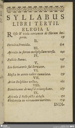 Syllabus Libri Tertii