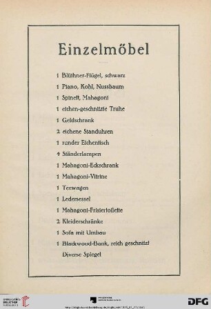 Einzelmöbel