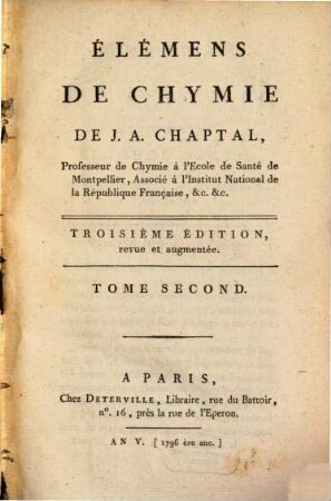 Élémens De Chymie, 2