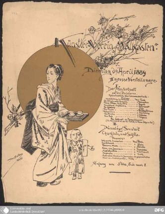 II große Vorstellungen : Dienstag, d. 9. April 1889