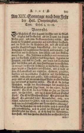 Am XIX. Sonntage nach dem Feste der Heil. Dreyeinigkeit. - Am XXIII. Sonntage nach dem Feste der Heil. Dreyeinigkeit.