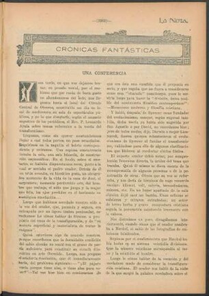 Crónicas fantásticas : Una conferencia