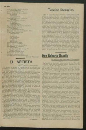 El artista : A Pedro B. Palacios (Almafuerte)