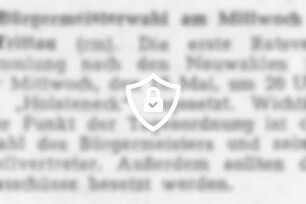 Bürgermeisterwahl am Mittwoch