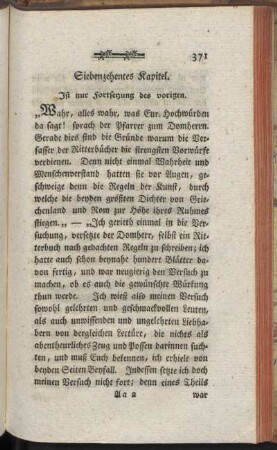 Siebenzehntes Kapitel. Ist nur Fortsetzung des Vorigen