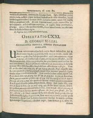 Observatio CXXI. - CXL.