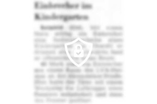 Einbrecher im Kindergarten