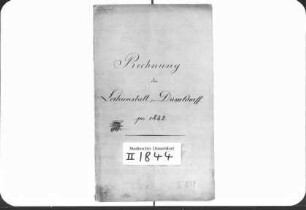 Rechnungen der Leihanstalt für 1842