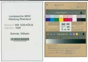 Entnazifizierung Wilhelm Schmitz , geb. 27.01.1895 (Kaufmaennischer Angestellter)